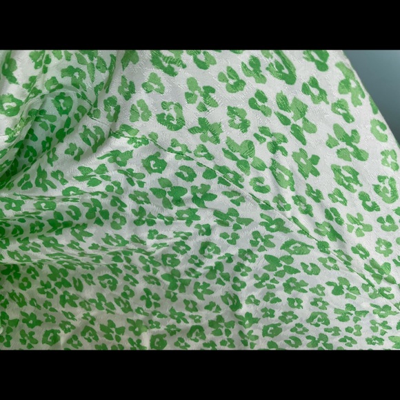 Rixo for target green leopard ruffled slip dress - Picture 8 of 9